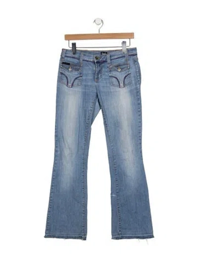 Pre-owned D&g Mid-rise Flared Jeans In Blue