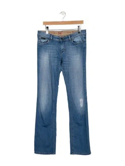 Pre-owned D&g Mid-rise Flared Jeans In Blue