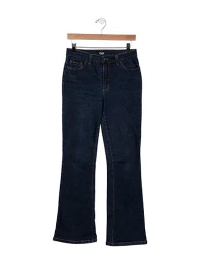 Pre-owned D&g Mid-rise Flared Jeans In Blue