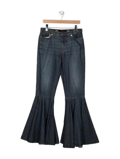 Pre-owned D&g Mid-rise Flared Jeans In Blue