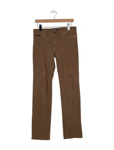 Pre-owned D&g Mid-rise Skinny Leg Jeans In Brown