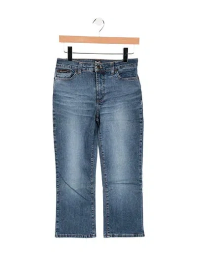 Pre-owned D&g Mid-rise Straight Leg Jeans In Blue
