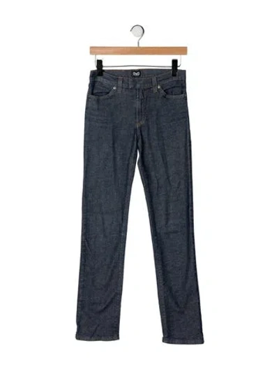 Pre-owned D&g Mid-rise Straight Leg Jeans In Blue