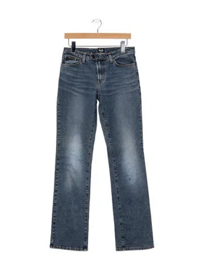 Pre-owned D&g Mid-rise Straight Leg Jeans In Blue