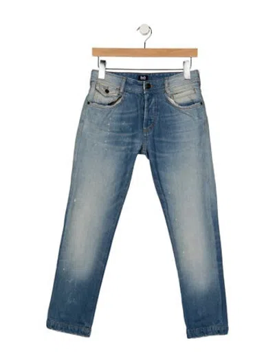 Pre-owned D&g Mid-rise Straight Leg Jeans In Blue