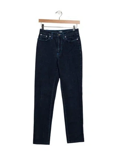 Pre-owned D&g Mid-rise Straight Leg Jeans In Blue/metallic