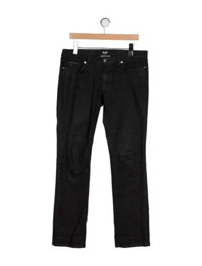 Pre-owned D&g Mid-rise Straight Leg Jeans In Gray