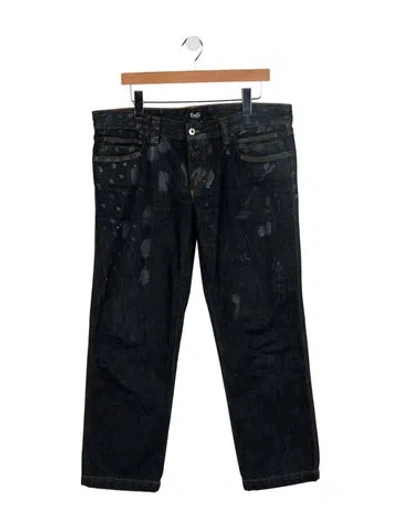 Pre-owned D&g Mid-rise Straight Leg Jeans W/ Tags In Blue