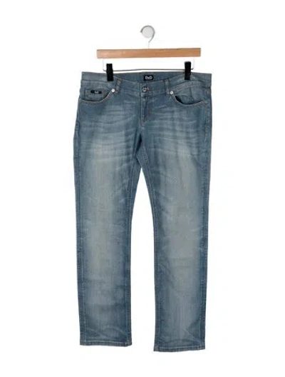 Pre-owned D&g Mid-rise Straight Leg Jeans W/ Tags In Blue