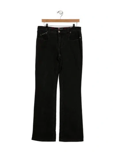 Pre-owned D&g Mid-rise Wide Leg Jeans In Black