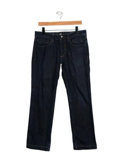 Pre-owned D&g Mid-rise Wide Leg Jeans In Blue