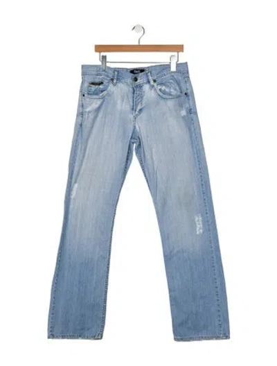Pre-owned D&g Mid-rise Wide Leg Jeans In Blue