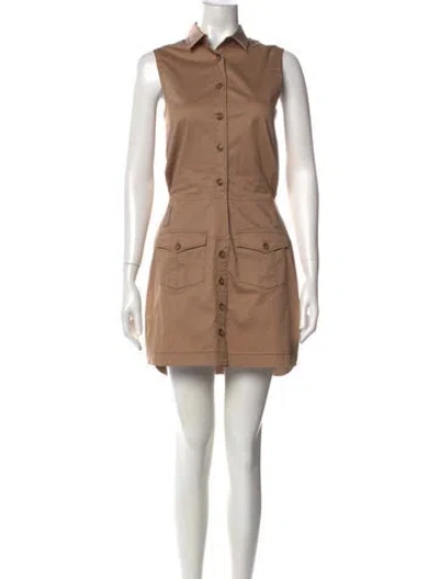 Pre-owned D&g Mini Dress In Neutral