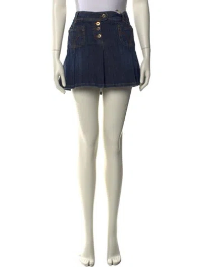 Pre-owned D&g Mini Skirt In Blue