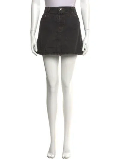Pre-owned D&g Mini Skirt In Gray