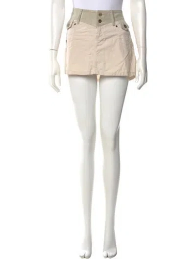 Pre-owned D&g Mini Skirt In Neutral