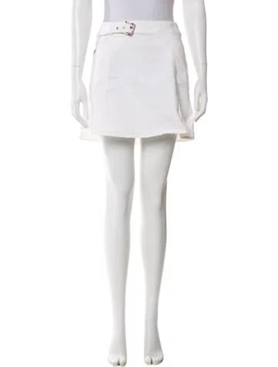 Pre-owned D&g Mini Skirt In White