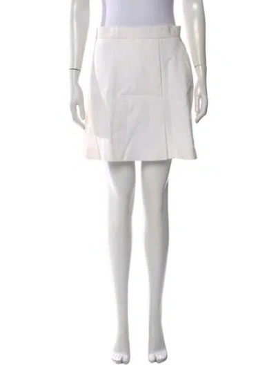 Pre-owned D&g Mini Skirt In White