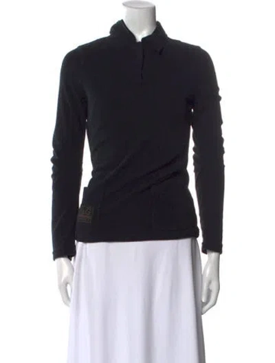 Pre-owned D&g Mock Neck Long Sleeve Sweatshirt In Blue