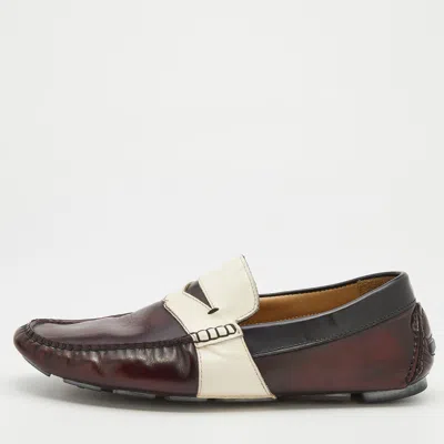 D & G Multicolor Leather Penny Slip On Loafers Size 42 In Animal Print