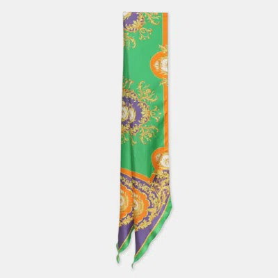 Pre-owned D & G Multicolor Printed Silk Scarf