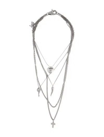 Pre-owned D&g Multistrand Charm Necklace, 19" In Multicolor