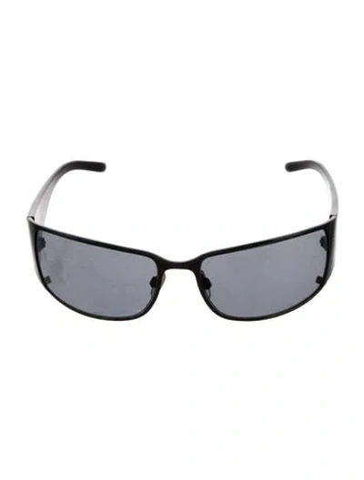 Pre-owned D&g Narrow Tinted Sunglasses In Black