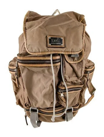 Pre-owned D&g Nylon Backpack In Brown
