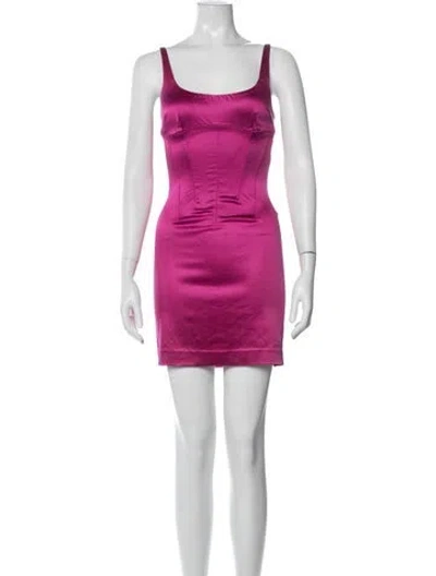 Pre-owned D&g Nylon Mini Dress In Pink