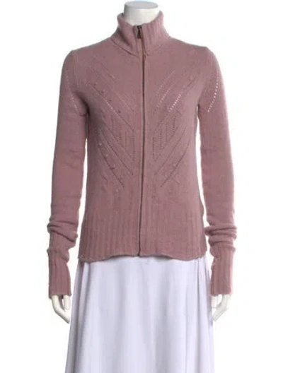 Pre-owned D&g Nylon Patterned Sweater In Pink