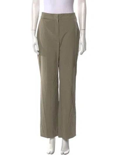 Pre-owned D&g Nylon Wide Leg Pants In Green