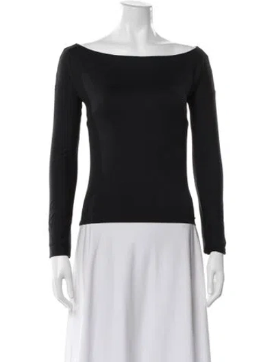 Pre-owned D&g Off-the-shoulder Long Sleeve Top In Black
