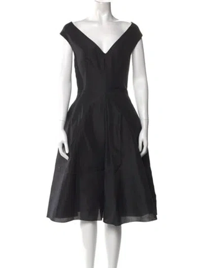Pre-owned D&g Off-the-shoulder Midi Length Dress In Black