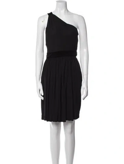 Pre-owned D&g One-shoulder Mini Dress In Black