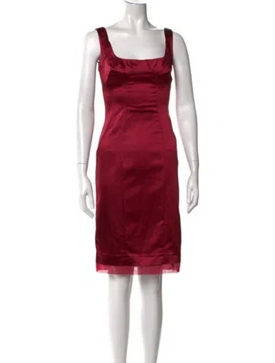 Pre-owned D&g Only Under 40 Knee-length Dress In Red
