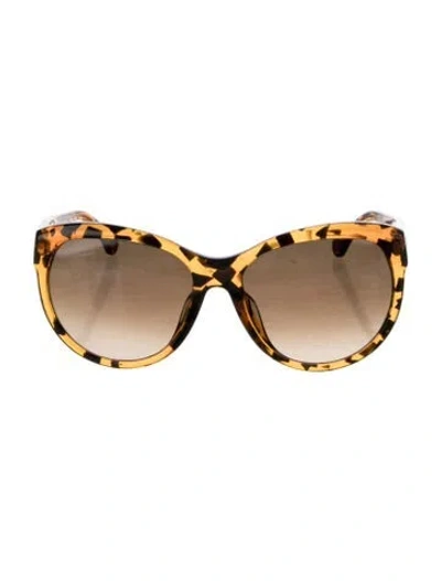 Pre-owned D&g Oversize Gradient Sunglasses In Brown