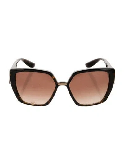 Pre-owned D&g Oversize Gradient Sunglasses In Brown