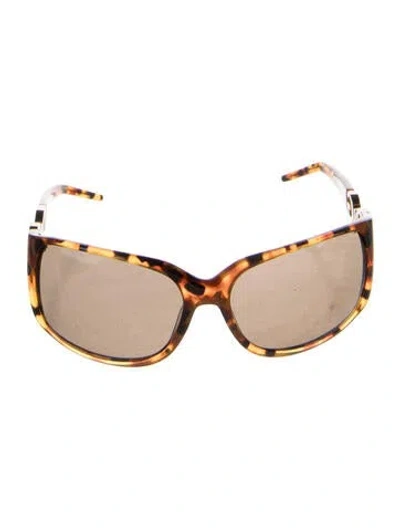 Pre-owned D&g Oversize Tinted Sunglasses In Brown