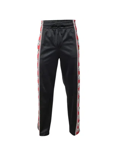 Pre-owned D&g Panda Graphic Side-tape Track Pants In Black