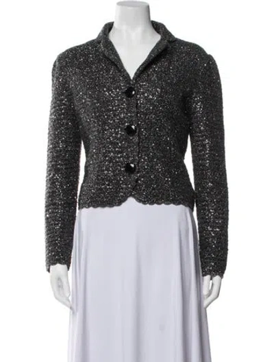 Pre-owned D&g Patterned Blazer In Grey