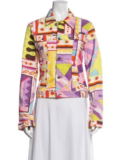 Pre-owned D&g Patterned Denim Jacket In Multicolor