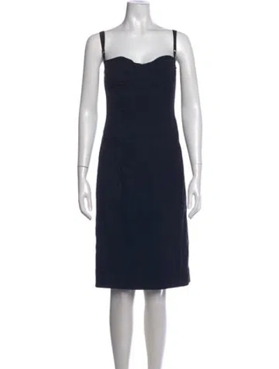 Pre-owned D&g Patterned Knee-length Dress In Black