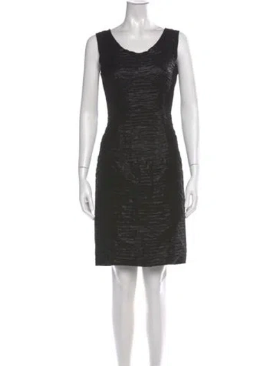 Pre-owned D&g Patterned Knee-length Dress In Black/metallic