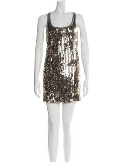 Pre-owned D&g Patterned Mini Dress In Multi