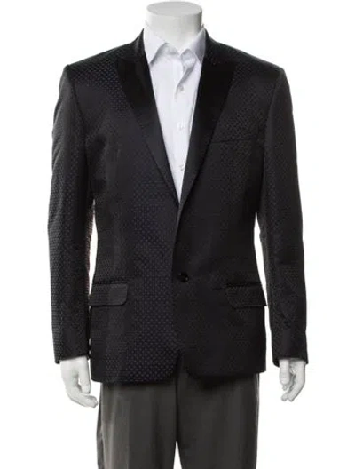 Pre-owned D&g Polka Dot Print Blazer In Black