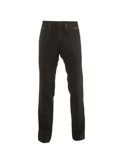 Pre-owned D&g Preowned Tailored Wool Trousers In Black
