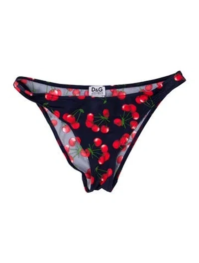 Pre-owned D&g Printed Bottoms In Blue