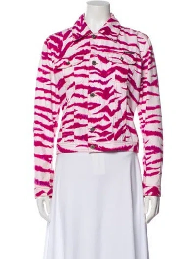 Pre-owned D&g Printed Jacket In Pink