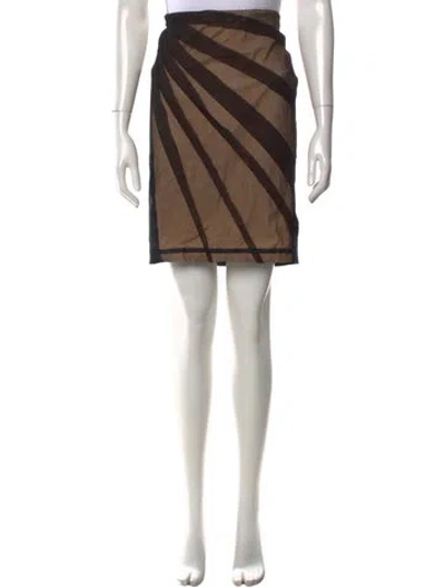 Pre-owned D&g Printed Knee-length Skirt In Black