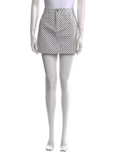 Pre-owned D&g Printed Mini Skirt In Blue